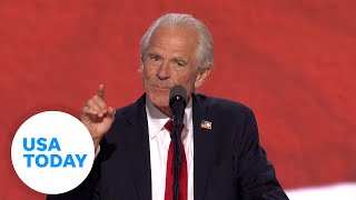 Peter Navarro shares warning after prison term at the RNC  USA TODAY [upl. by Cotter]