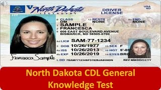 North Dakota CDL General Knowledge Test [upl. by Alcot]