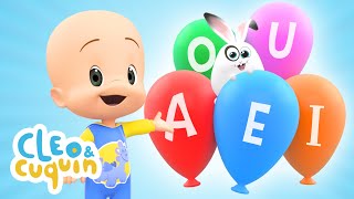 Aprenda as vogais com os balões mágicos do Cuquin 🔠🎈 Vídeos educativos de Cleo e Cuquín [upl. by Pricilla]