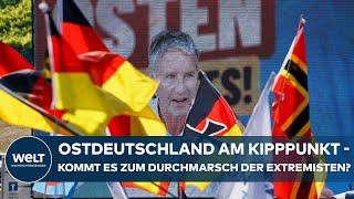 LANDTAGSWAHLEN Hochspannung in Thüringen und Sachsen  Gibt es einen Durchmarsch der rechten AfD [upl. by Ahcsrop147]