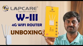 LAPCARE WIII 4G WIFI ROUTER UNBOXING  VivekTechyd5h [upl. by Lilahk]