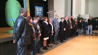 Minute de silence à Alençon [upl. by Nauqyt]