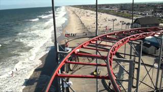 Looping Roller Coaster POV Funtown Pier Seaside Heights New Jersey Shore [upl. by Eciened]