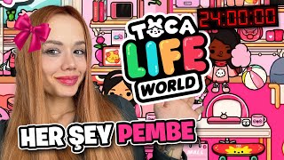 24 Saat Boyunca Herşey Pembe   Toca Life World GamzeKarta [upl. by Aicilanna]