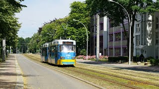 TATRA T3DM Chemnitz  Führerstandsmitfahrt Hutholz  Scheffelstr [upl. by Cello]