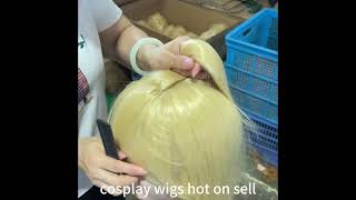 cosplay wigs wig syntheticwig wigfactory cosplaywig womanwig wholesalewig fiberwig wigs [upl. by Yoho]