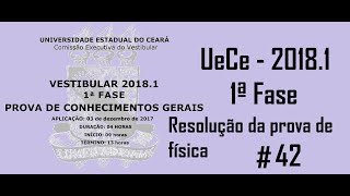 FÍSICA–UECE–20181–1ªFASE Questão42Considere um tanque cilíndrico com água e cuja pressão no fundo [upl. by Bhatt966]