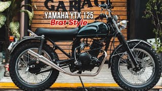 Yamaha YTX 125 Custom Bratstyle  by 1008 Moto Garage [upl. by Anauqat]