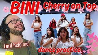 omg Sheena BINI  Cherry On Top  Dance Practice  STEEZYCO reaction [upl. by Dante]