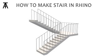 How to make stair in Rhino [upl. by Gnilsia433]