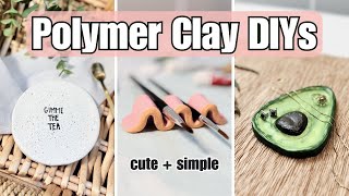 3 Easy Oven Bake Polymer Clay DIYs  Jewelry Dish Brush Holder amp Coaster [upl. by Nnybor]