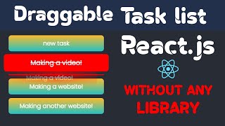 React Draggable List  Without any library  Using Drag events [upl. by Roswell501]