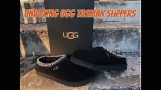 BLACK UGG TASMAN SLIPPERS [upl. by Nahtahoj]