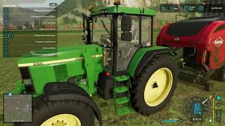 LS22  Erlengrat  Quaderballen pressen mit John Deere 8710 [upl. by Aicxela]