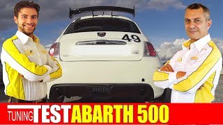 Abarth 500 con estetica Trofeo Replica  Tuning  Test in Pista [upl. by Mcclimans]