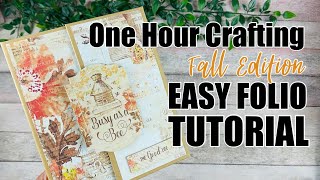 EASY Folio Tutorial  One Hour Craft Series 🍁 Fall edition rosakellyonehourcrafting [upl. by Niattirb]