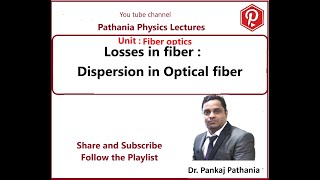 Phy 46 Losses due to Dispersion in optical fiberintermodal dispersion derivation pathaniasir [upl. by Lagiba]