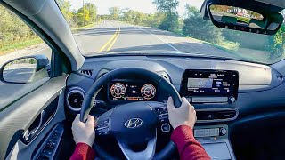 2022 Hyundai Kona Electric Limited  POV Test Drive Binaural Audio [upl. by Kellen958]