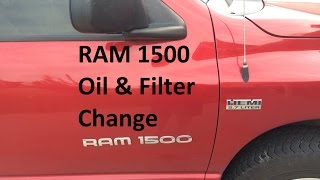 Dodge Ram Oil Change [upl. by Ysnat835]