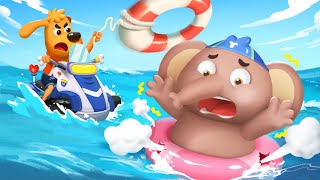 Life Ring for Sea Safety  Safety Cartoon  Police Cartoon  Kids Cartoon Sheriff Labrador BabyBus [upl. by Ydor]