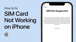 How To Fix SIM Card Not Working on iPhone [upl. by Ahsien]