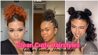 Curly Hairstyles for Medium Hair🦋 Clean and Easy🦋tiktok compilation🦋  everything hair🦋 [upl. by Descombes]