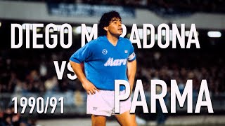 Diego Maradona vs Parma  2 goals and a genius assist  10021991 [upl. by Calle]