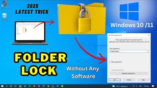 How to lock folder in Windows 111087  Folder pe Password Kaise lagay  Password Protected Folder [upl. by Nixon]