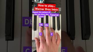 How to play Warner Bros Intro Piano Tutorial pianotutorial [upl. by Aramat]