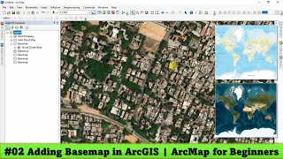 ArcGIS Tutorial 02 How to Add Basemap in ArcGIS  ArcMap for Beginners [upl. by Kcirdneked]