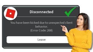 Fix Unexpected Client Behaviour Roblox  You have been kicked due to unexpected client behaviour [upl. by Atiekal132]