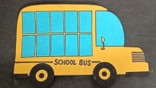 DIY School Bus  How to make School Bus with Paper  how to draw school bus [upl. by Mia]