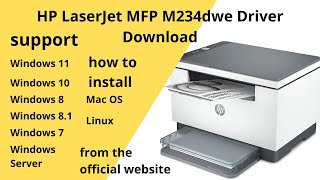 HP LaserJet MFP M234dwe Driver Download and Setup Windows 11 Windows 10Mac 13 Mac 12 Mac 11 [upl. by Haff]