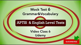 APTIS GrammarampVocabulary  Lesson SIX  ONLINE COURSE [upl. by Cariotta879]