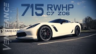 715RWHP C7 Z06  timelapse walk around dyno street action [upl. by Naujud121]