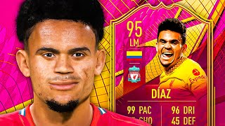 100 WORTH IT 🤩 95 Futties Díaz Player Review  FIFA 22 Ultimate Team [upl. by Sullecram146]