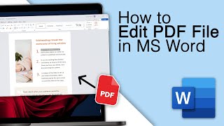 How to Edit PDF File in Word 2023 [upl. by Geminius]