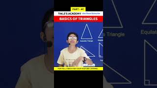 BASICS OF TRIANGLES PART 1 IN HINDI shorts tiklesacademyofsuccess triangle maths [upl. by Pillsbury616]