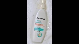 Aveeno CalmRestore Redness Relief Foaming Daily FacialCleanser With Calming Feverfew Hypoallergenic [upl. by Hutt216]