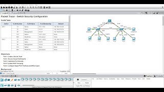 1161 Packet Tracer  Switch Security Configuration [upl. by Cleaves]