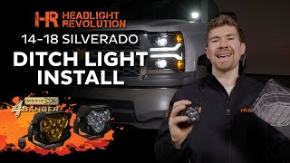 1418 Chevrolet Silverado Morimoto 4Banger Ditch Light Install  Headlight Revolution [upl. by Rehpatsirhc]