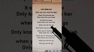 LET HER GO LYRICS KARAOKE 🎤 [upl. by Roede]