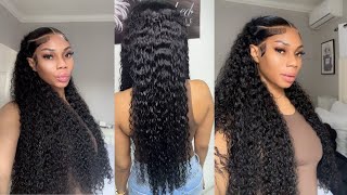 26” INCHES OF BEAUTY  Bomb Curly Frontal Wig Seamless Install  amp Styling  ASTERIA HAIR REVIEW [upl. by Alethea566]