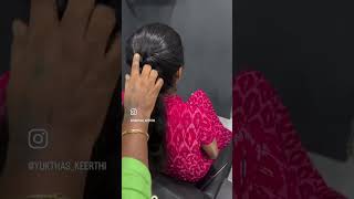 Stylish party hairstyle shortstamil sareeshoppingonlinetamil [upl. by Drofkcor]