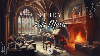 The Abbey LOFI Study in an Old Monastery by the Fire [upl. by Harlie985]