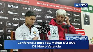 CONFERENCIA DT MARCO VALENCIA POST MELGAR 52 UCV quotVAMOS PASO A PASO Y CON HUMILDADquot [upl. by Ennaillij]