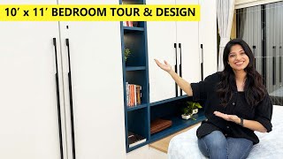 10 x 11 Bedroom Tour  Bedroom Wardrobe Design  Platform bed  Interior Design  Thane 2bhk EP2 [upl. by Lovett]