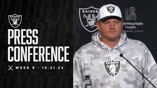 Coach Getsy Presser  103124  Raiders  NFL [upl. by Mailliw]