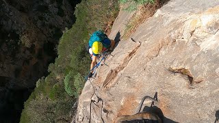 I Sirboni VIA FERRATA DI GUTTURU XEU con variante della Torre e ponte tibetano [upl. by Reizarf852]