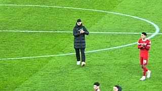 LIVERPOOL FANS SINGING JURGEN KLOPP’S SONG AT FULL TIME  Liverpool 52 Norwich [upl. by Glennon]